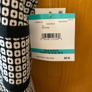 Kasper Black Multi Patterned Dress